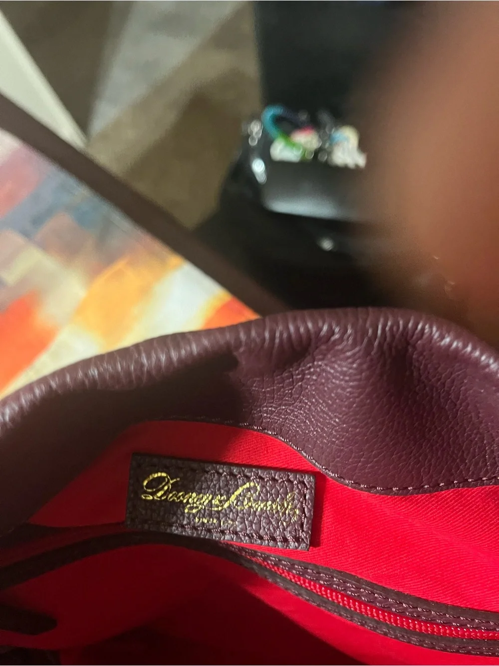 Women's Burgundy Leather Shoulder Bag